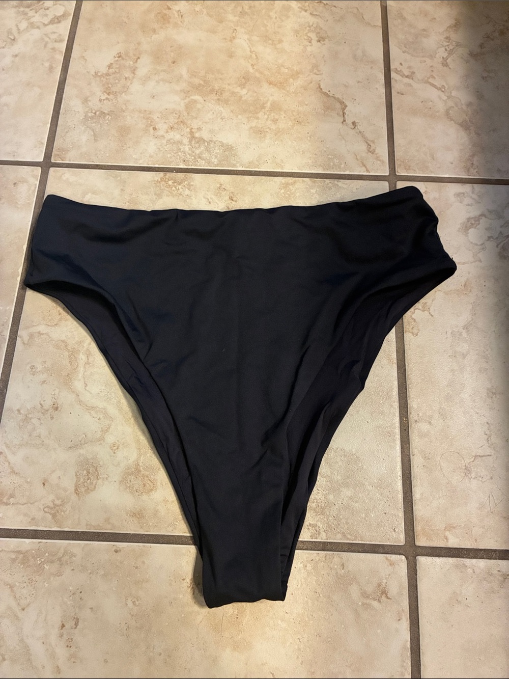SKIMS Black High-Rise Swim Bottom